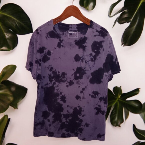 Express ★ Men's Graphic Tee - Tsunami Tie-Dye Logo Design - Picture 1 of 5